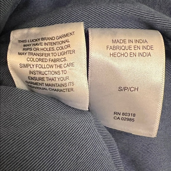 Lucky Brand Western Short Sleeve Shirt in Navy, Men's Size Small, NWT - Picture 5 of 7